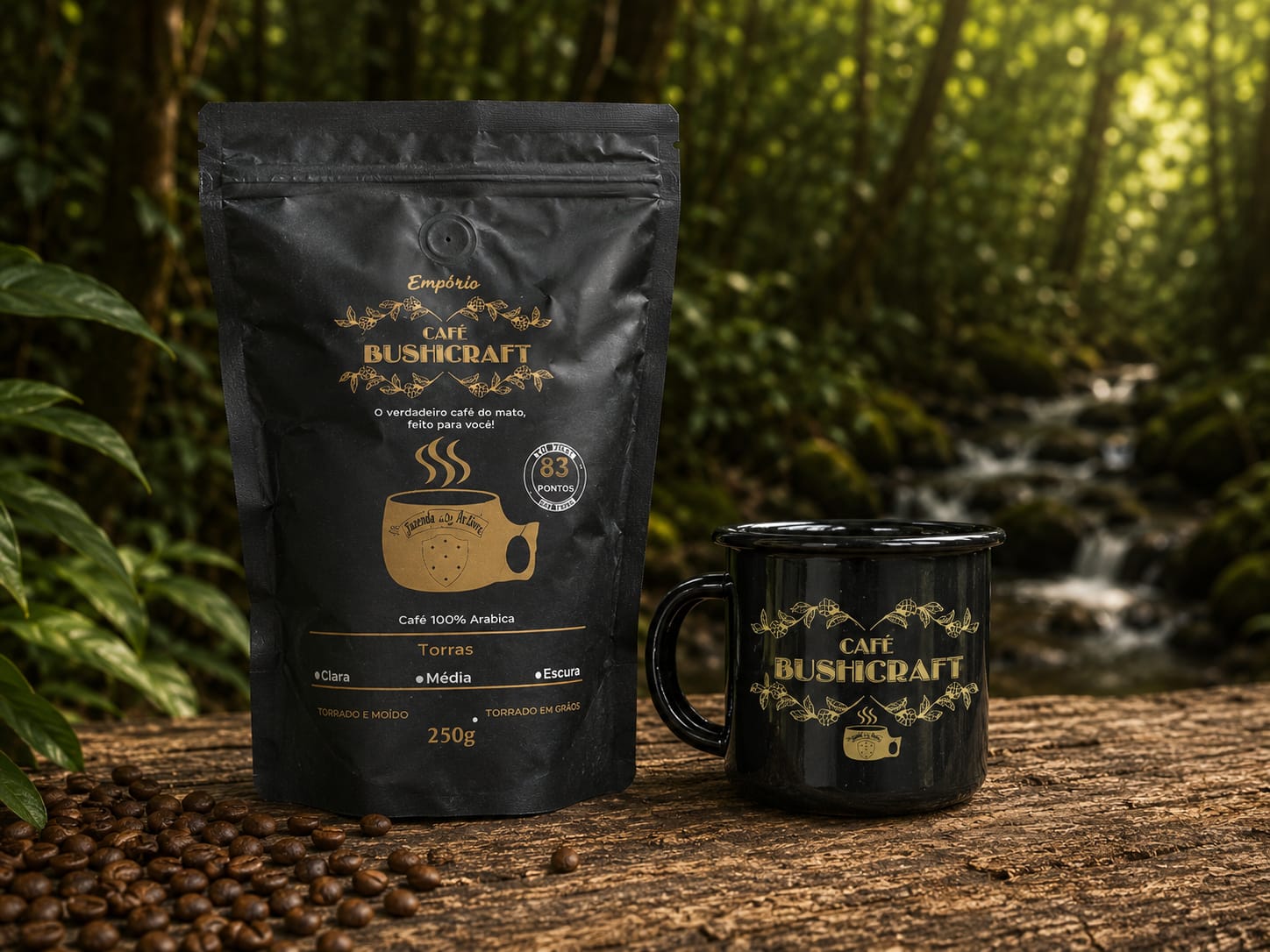 Caneca Bushcraft Esmaltada 370 ml com Gravação em DTF em Alto Relevo - Imagem 3